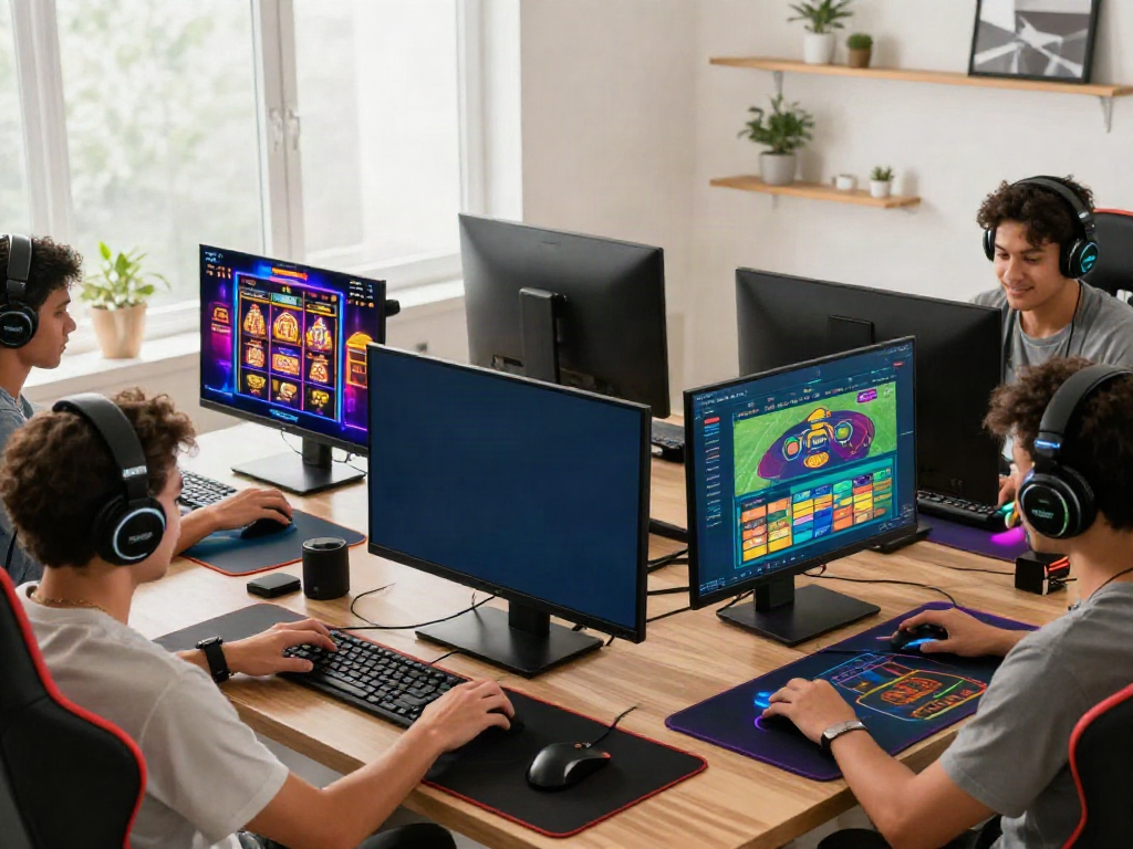 Engaging online gaming experience at https://tx88bet.vip/ with diverse players and vibrant casino game displays.