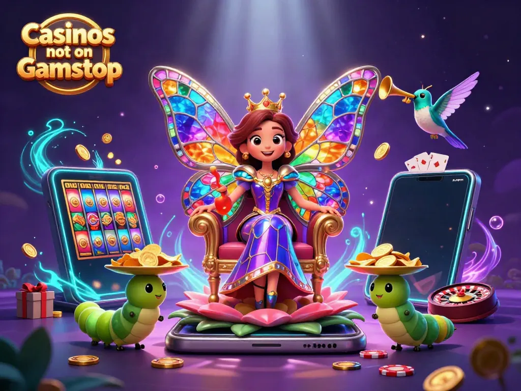 Experience the allure of Casinos not on Gamstop with vibrant characters, dynamic gaming elements, and captivating visuals.